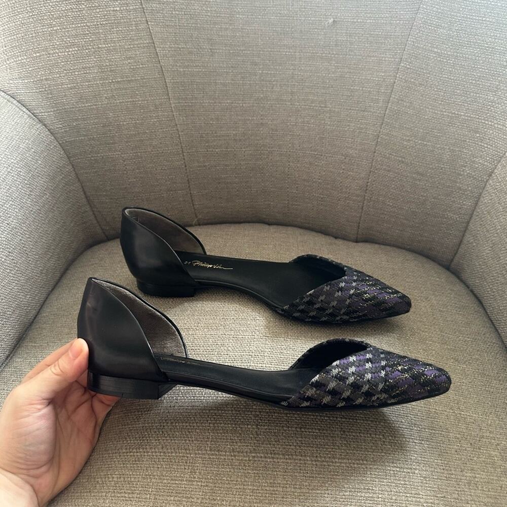 3.1 Phillip Lim Devon Tweed D’Orsay Flats NEW